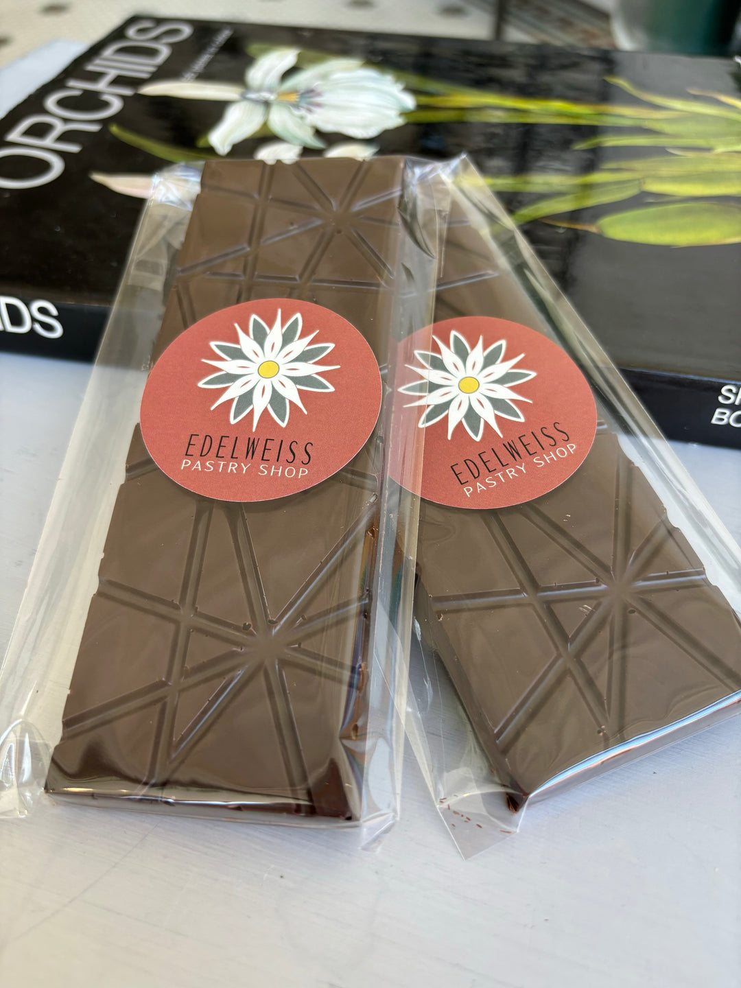 lavender dark chocolate bar