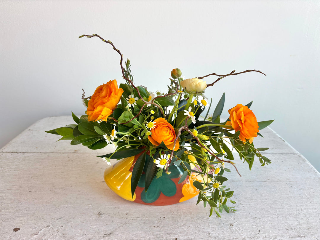artist-made vase arrangement