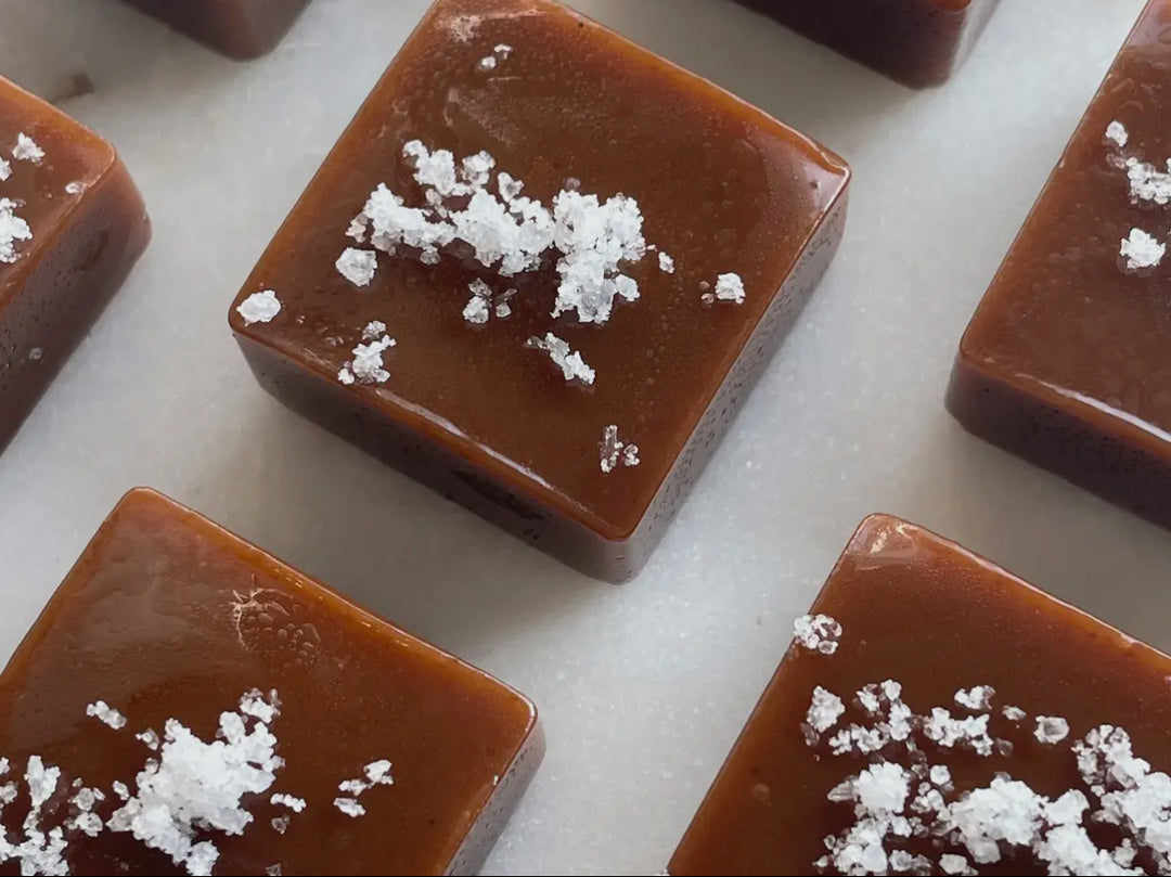 honey sea salt caramels, 10pc.