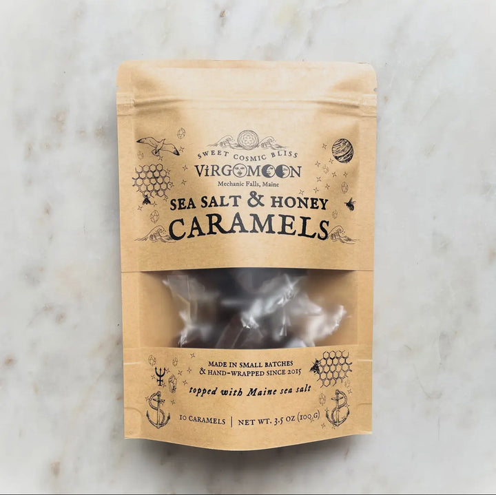 honey sea salt caramels, 10pc.